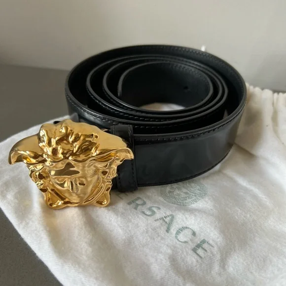 Patent Versace Belt Versace Belt Patent Leather+Metal Black And Gold 90(36  main image 3